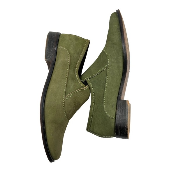 Free People Brady Green Suede Loafers Sz:37/ 7 - Picture 4 of 12